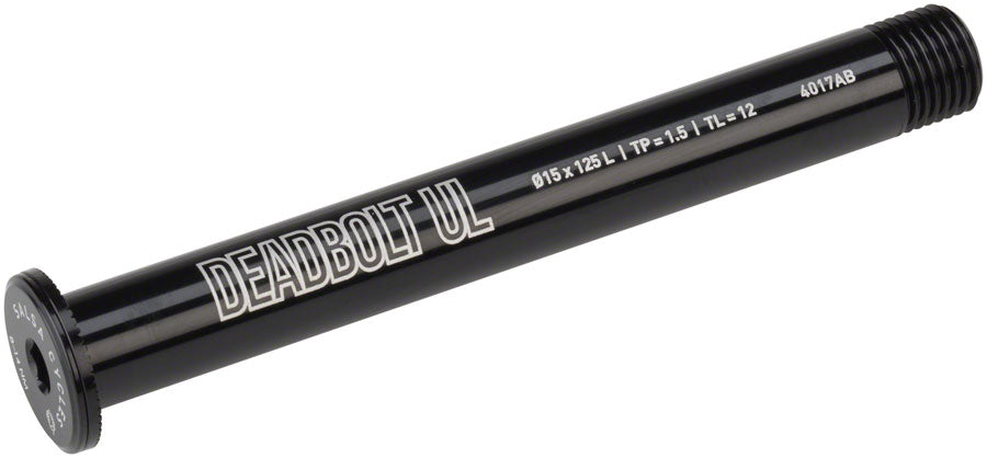 Salsa Deadbolt Ultralight Thru-Axle Front 15mm Axle Diameter 125mm Length 1.5 Thread Pitch 12mm Thread Length