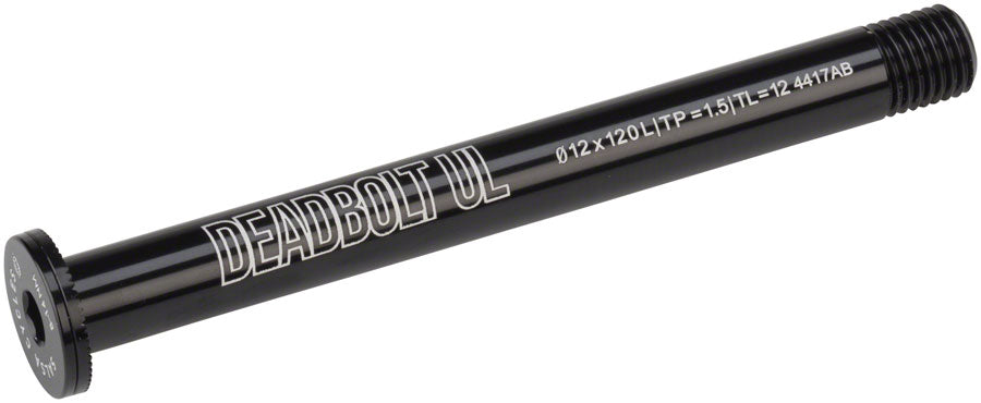 Salsa Deadbolt Ultralight Thru-Axle Front 12mm Axle Diameter 120mm Length 1.5 Thread Pitch 12mm Thread Length
