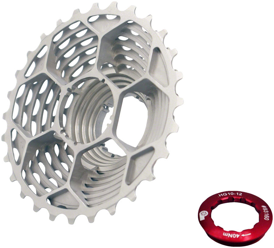 Prestacycle UniBlock PRO Cassette - 12-Speed Shimano For HG 12 Freehub 11-30 Silver