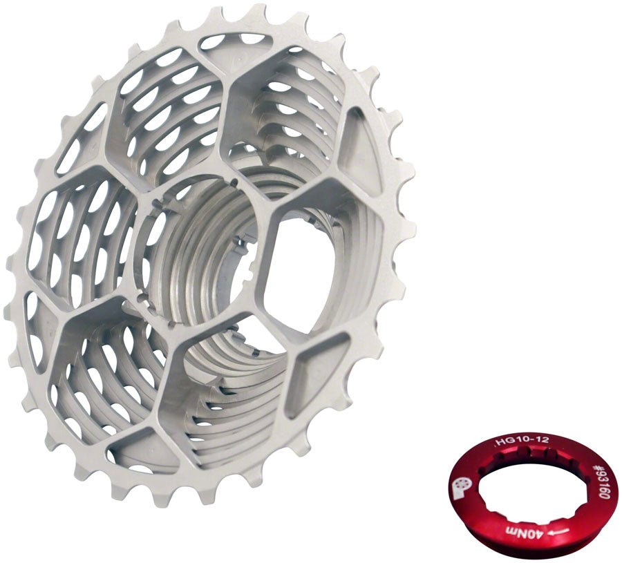 Prestacycle UniBlock PRO Cassette - 12-Speed Shimano For HG 12 Freehub 11-32 Silver