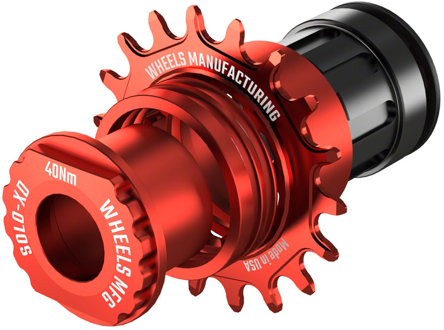 Wheels Manufacturing SOLO-XD XD/XDR Single Speed Conversion Kit - 18t For SRAM XD/XDR Freehub Red