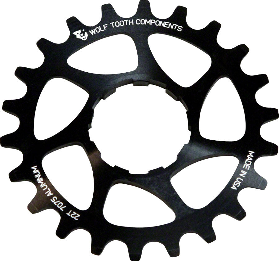 Wolf Tooth Single Speed Aluminum Cog - 18t Compatible 3/32&quot; Chains BLK