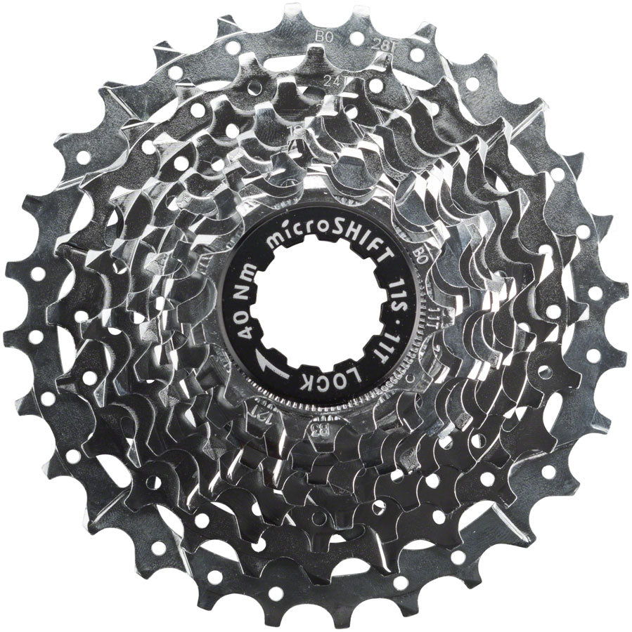 microSHIFT H11 Cassette - 11 Speed 11-28t Silver Chrome Plated
