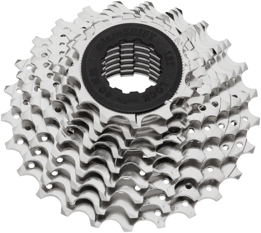 microSHIFT H09 Cassette - 9 Speed 12-25t Silver Nickel Plated