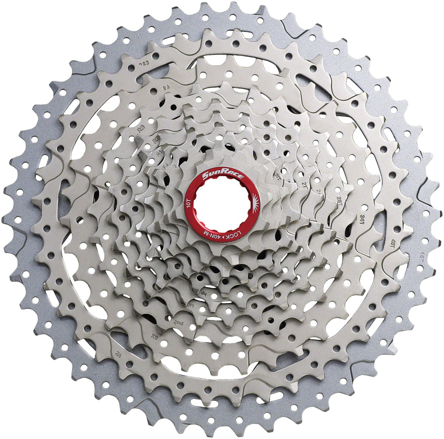 SunRace CSMX9X Cassette - 11-Speed 10-46t Metallic Silver For XD Driver Body