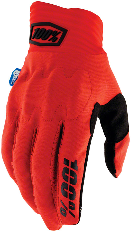 100% Cognito Smart Shock Gloves - Red Full Finger X-Large