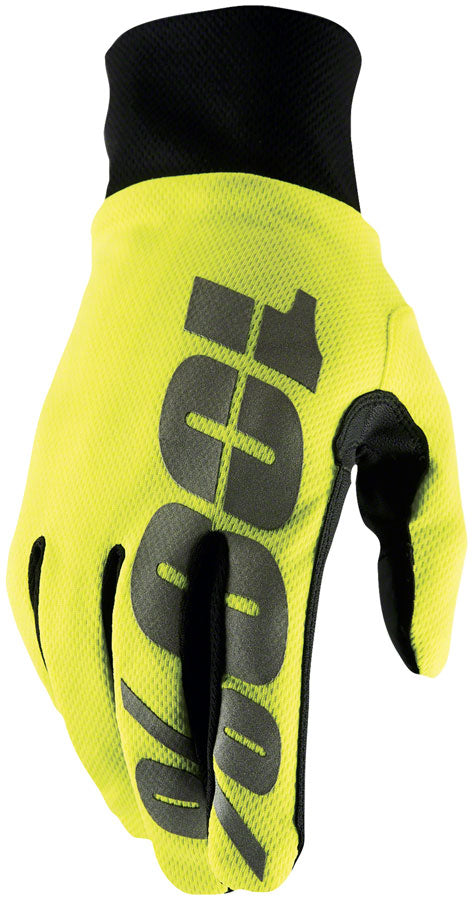 100% Hydromatic Gloves - Flourescent Yellow Full Finger X-Large