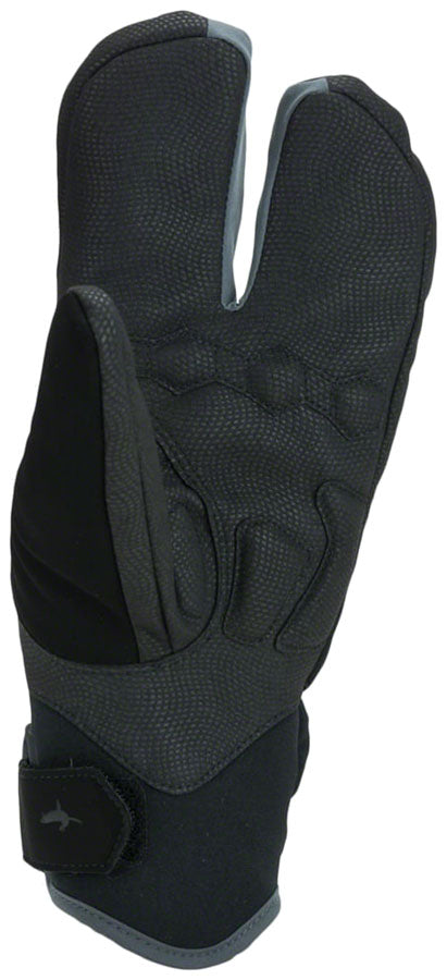 SealSkinz Barwick Xtreme Split Finger Gloves - Black/Gray Full Finger Large