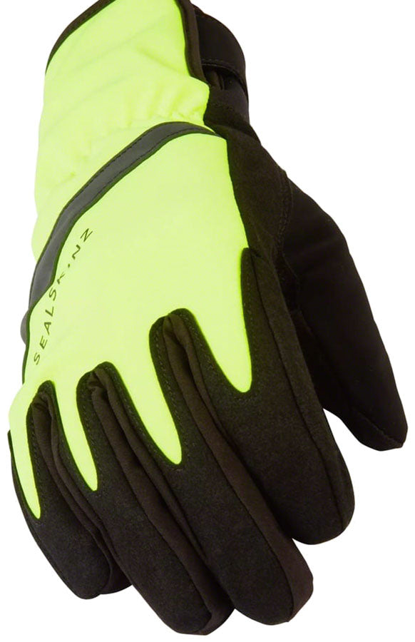 SealSkinz Bodham Waterproof Gloves - Yellow/Black Full Finger Medium