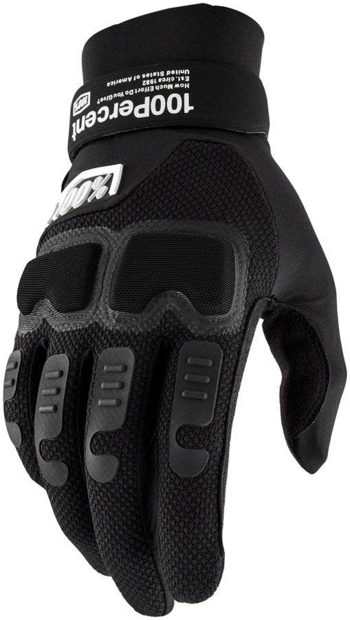 100% Langdale Gloves - Black Full Finger Mens Medium