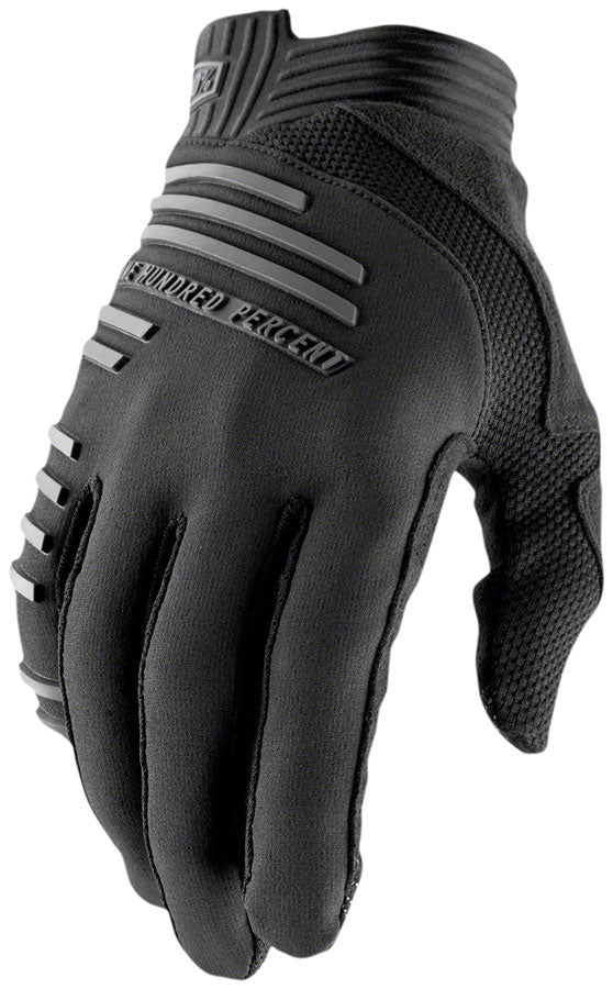 100% R-Core Gloves - Black Full Finger Mens 2X-Large