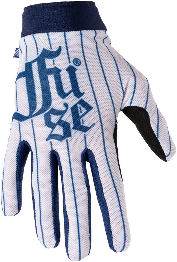 FUSE Omega Gloves - Ballpark Full Finger White/Blue Large