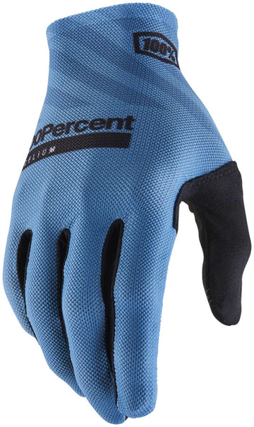 100% Celium Gloves - Slate Blue Full Finger Mens Large