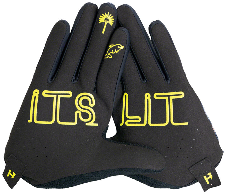 HandUp Most Days Gloves - Neon Lights Full Finger Large