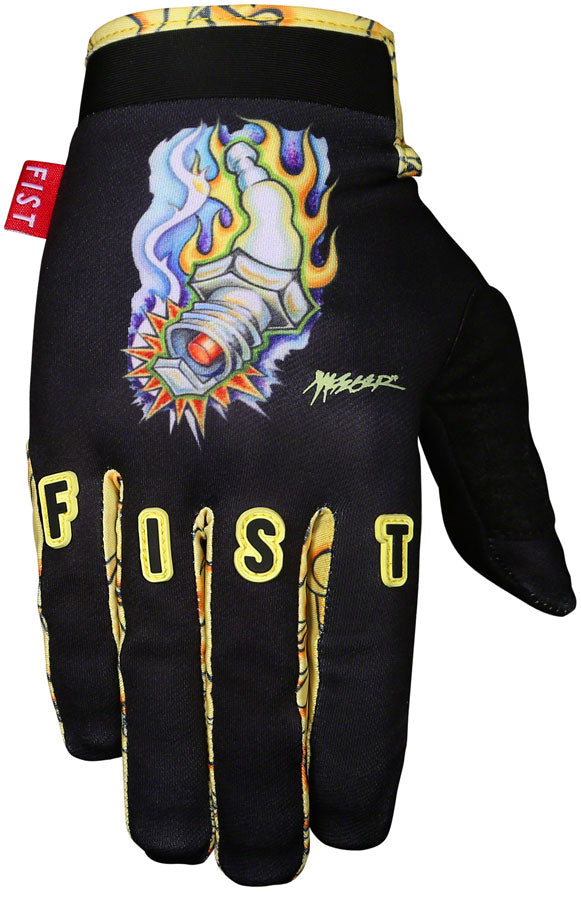 Fist Handwear Mike Metzger Flaming Plug Glove - Multi-Color Full Finger X-Small