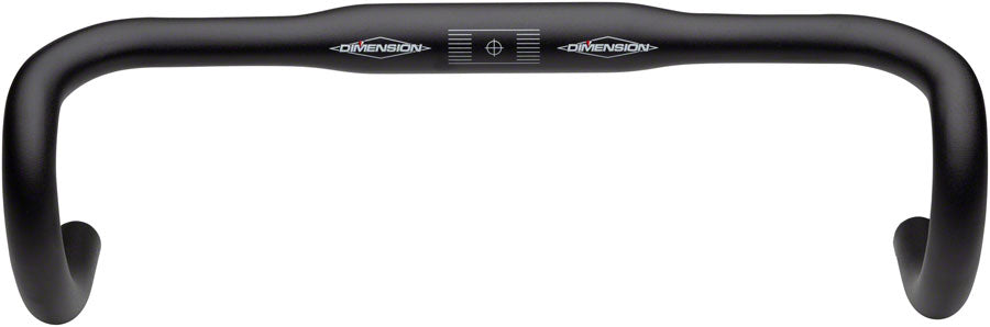 Dimension Flat Top Shallow Drop Handlebar - Aluminum 31.8mm 44cm Black