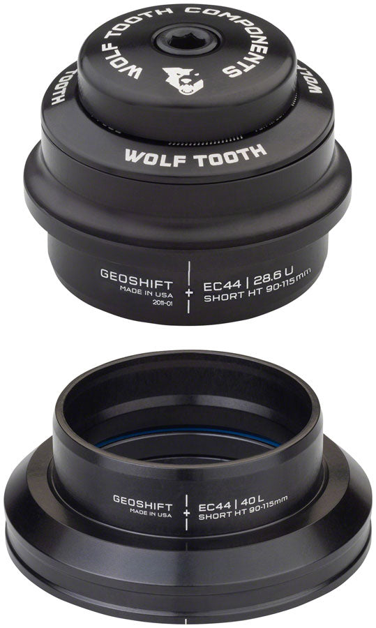 Wolf Tooth GeoShift Performance Angle Headset - 1 Deg Short EC44/EC44 Black