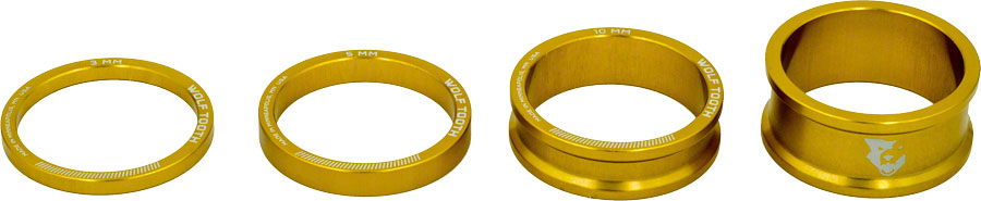 Wolf Tooth Headset Spacer Kit 3 5 10 15mm Gold