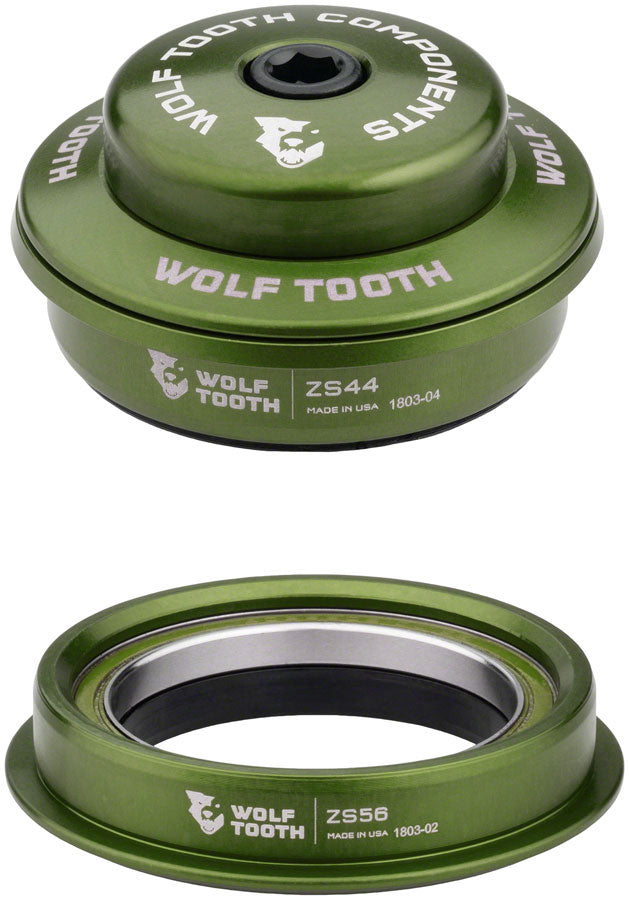 Wolf Tooth Premium Headset - ZS44/ZS56 Olive - The Bike Hub