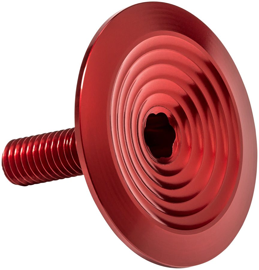absoluteBLACK Integrated Headset Top Cap and Bolt - Red