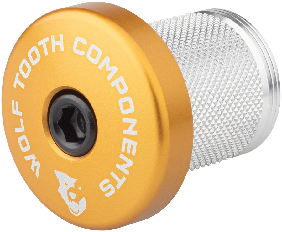 Wolf Tooth Compression Plug with Integrated Spacer Stem Cap Gold
