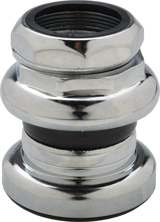 Tange-Seiki Passage New 1&quot; Threaded Headset: 26.4mm Crown Race Chrome