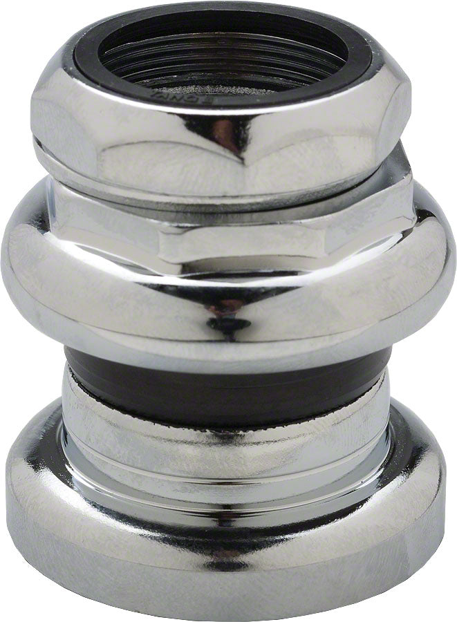Tange-Seiki Passage New 1&quot; Threaded Headset: 27.0mm Crown Race Chrome