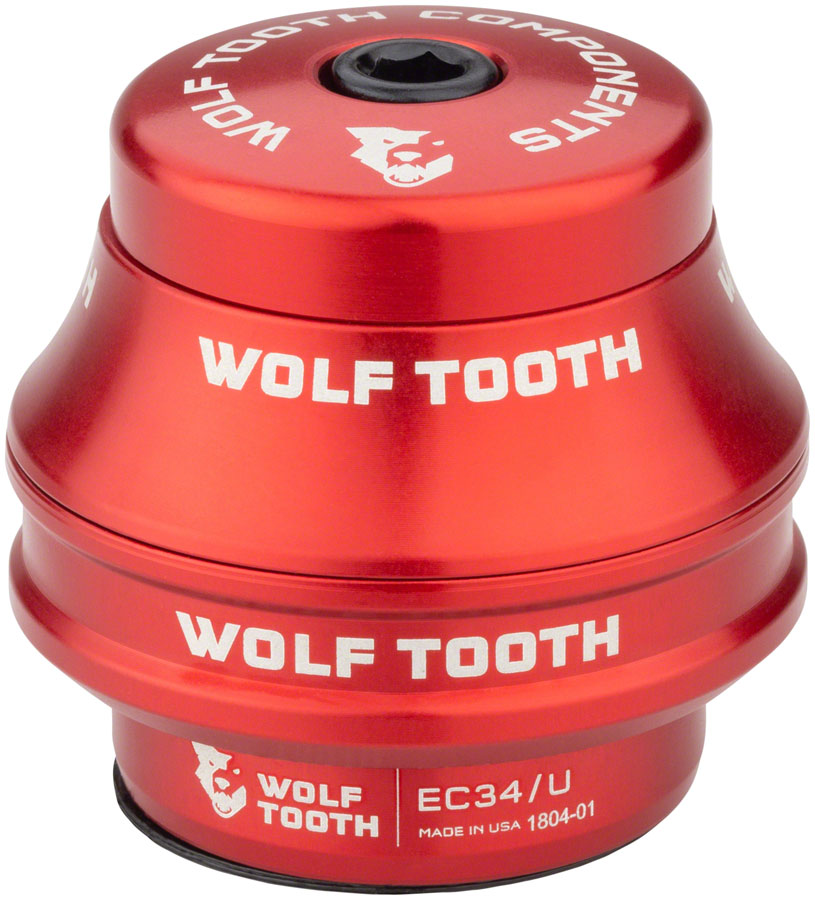 Wolf Tooth Premium Headset - EC34/28.6 Upper 25mm Stack Red