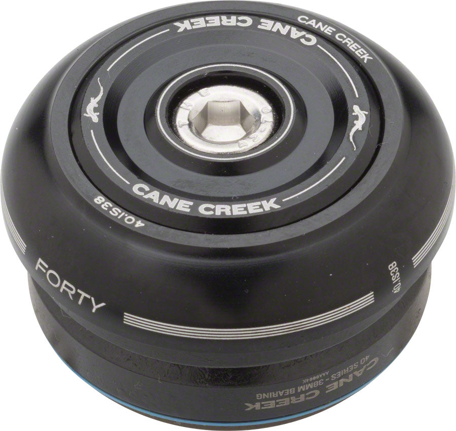 Cane Creek 40 IS38/25.4 IS38/26 Short Cover Headset Black