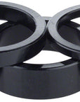 Problem Solvers Headset Stack Spacer - 25.4 3mm 1 5mm 1 10mm 3 Aluminum BLK Assorted 5 Piece Kit