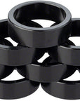 Problem Solvers Headset Stack Spacer - 28.6 10mm Aluminum Black Bag of 10