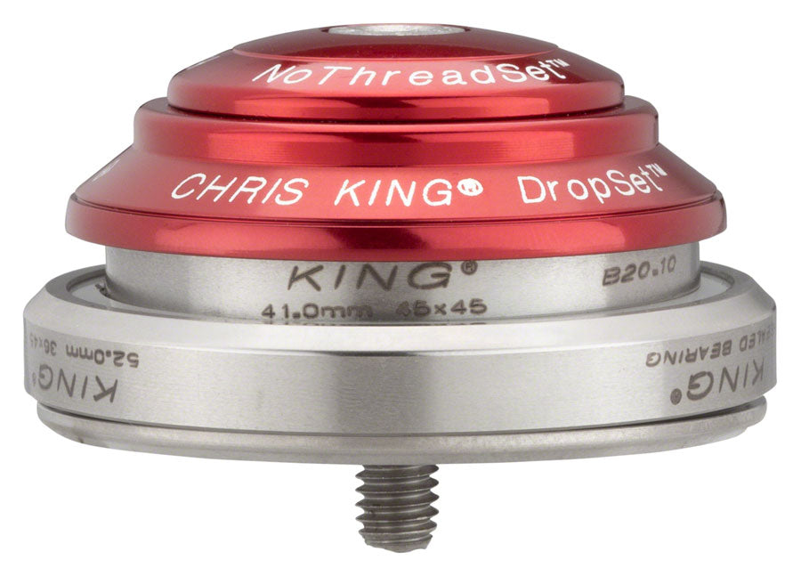 Chris King DropSet 3 Headset - 1-1/8 - 1.5&quot; 41/52mm 36 Deg Red