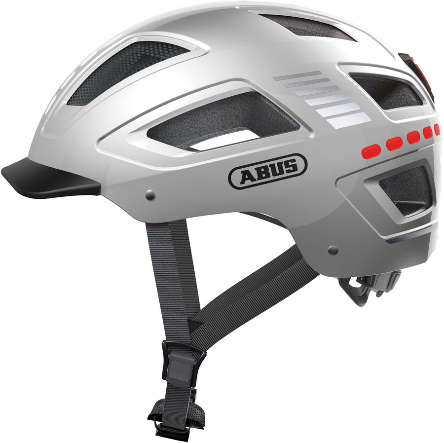 Abus Hyban 2.0 LED Helmet - Signal Silver Large