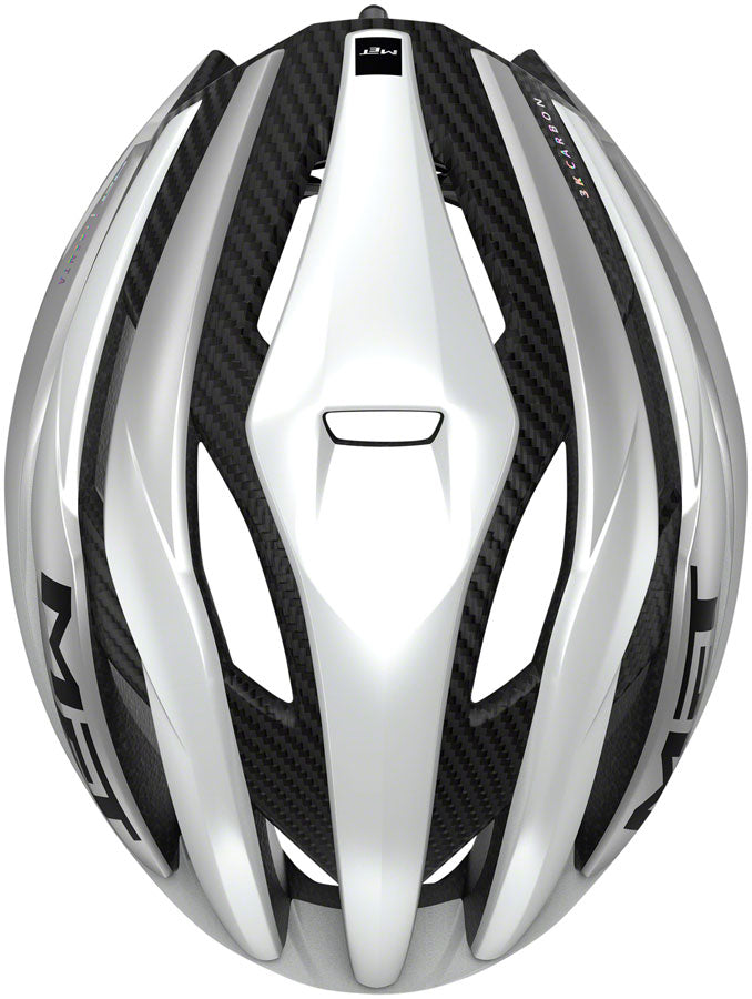MET Trenta 3K Carbon MIPS Helmet - White/Silver Metallic Matte Large
