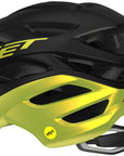 MET Estro MIPS Helmet - Black/Lime Yellow Metallic Glossy Small
