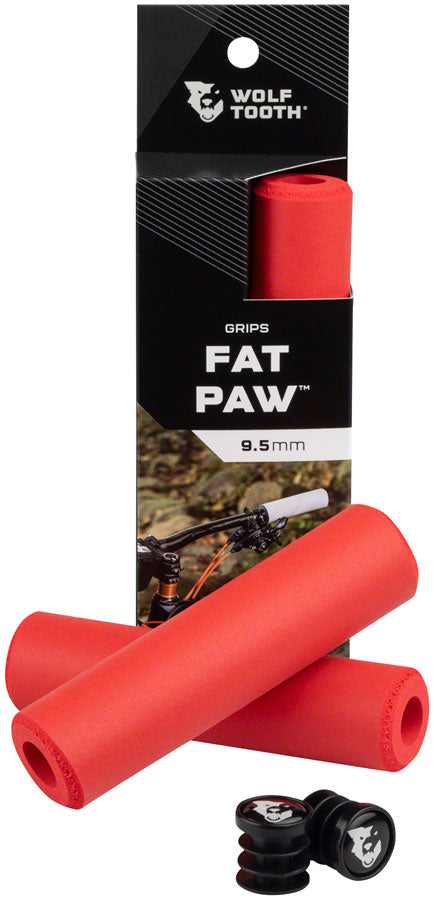 Wolf Tooth Fat Paw Grips - Red - The Bike Hub