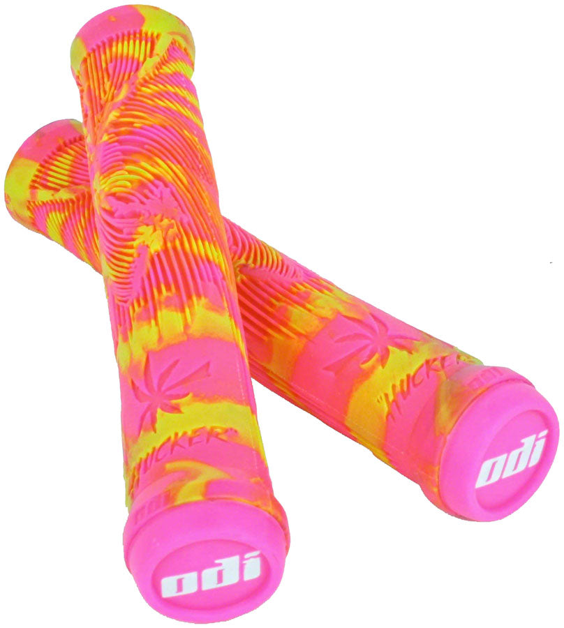 ODI Hucker Grips - Limited Edition Pink/Yellow Swirl Flangeless