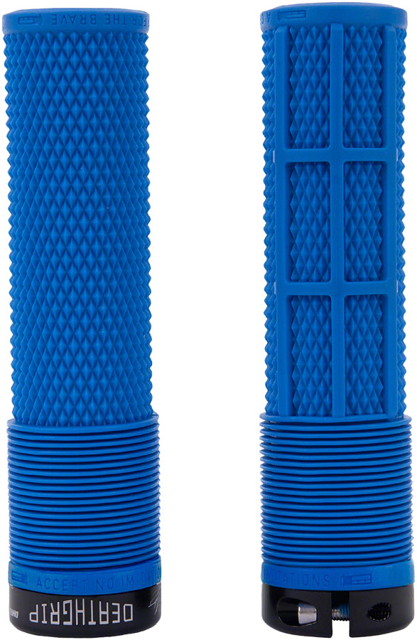 DMR DeathGrip Flangeless Grips - Thick Lock-On Royal Blue