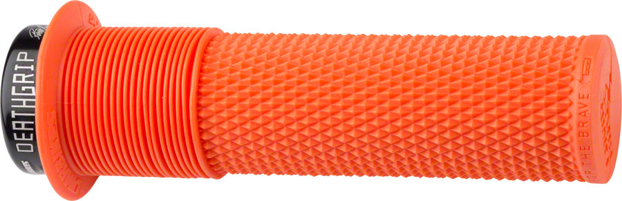 DMR DeathGrip Flanged Grips - Thick Lock-On Orange