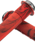 DMR DeathGrip Flanged Grips - Thin Lock-On Marble Red