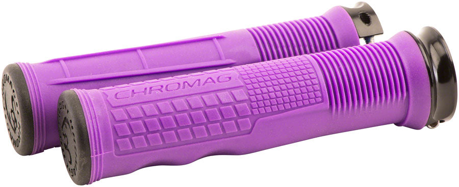 Chromag Format Grips - Purple Lock-On