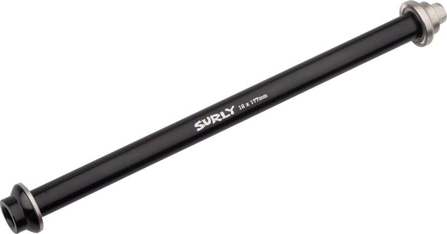 Surly Rear Thru-Axle - 12x177 mm Stainless Black - The Bike Hub