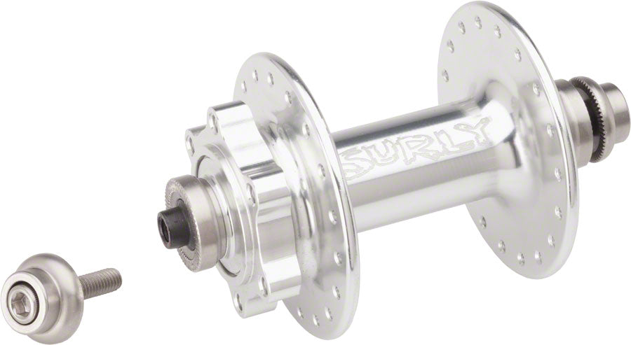 Surly Ultra New Disc Front Hub - QR x 100mm 6-Bolt Silver 32h