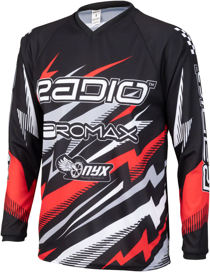 Radio Lightning BMX Race Jersey - Red Long Sleeve Mens X-Small