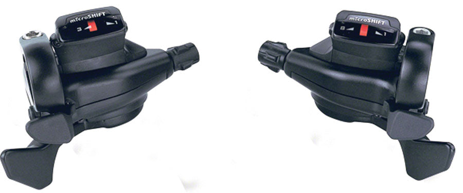 microSHIFT TS71 Thumb Tap Shifter Set 8-Speed Triple Optical Gear Indicator Shimano Compatible