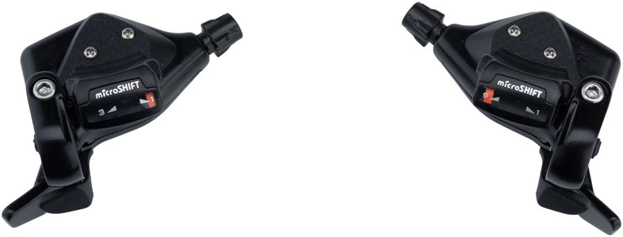 microSHIFT TS71 Thumb Tap Shifter Set 9-Speed Triple Optical Gear Indicator Shimano Compatible