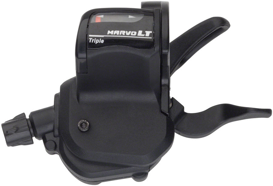 microSHIFT MarvoLT Left Trigger Shifter Triple Steel Lever Optical Gear Indicator Shimano Compatible