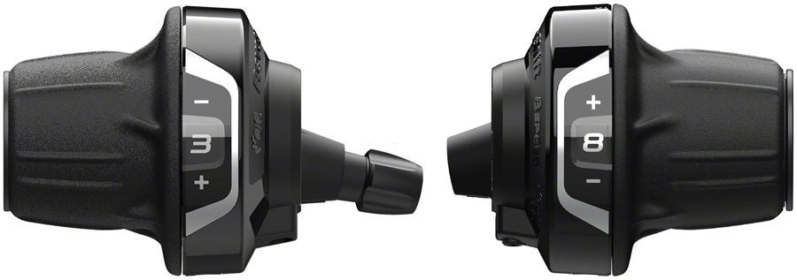 Shimano Tourney SL-RV400 Revoshift Twist Shifter Set - 3x8 Speed Optical Gear Display