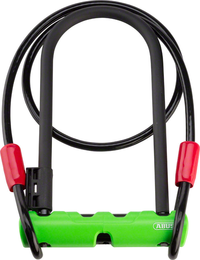 Abus Ultra 410 U-Lock - 3.9 x 9&quot; Keyed Black/Green Includes Cobra cable