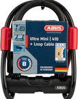 Abus Ultra 410 U-Lock - 3.9 x 5.5" Keyed Black Includes Cobra cable